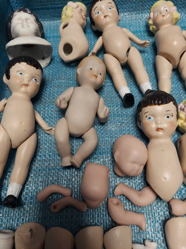 LOTE BISQUE, PORCELANA Y COMP CUERPOS DE MUÑECAS, CABEZAS, PIEZAS - K * R - CABEZA CHINA - ALEMANIA Foto 2 de 4