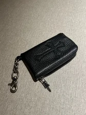 Chrome Hearts Multicolor Patch Leather Wallet Black W/ Silver Hardware ZIP