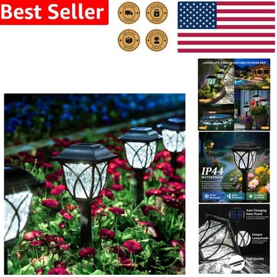 8 Pack Solar Garden Lights Outdoor Waterproof Cold White LED Pathway Lights