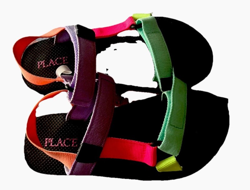 Children’s Place Girl’sSandals MULTI COLORED Pink Green Orange SZ  1