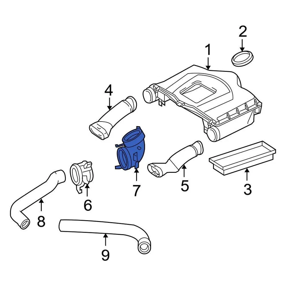 For Mercedes-Benz S400 10-13 Mercedes-Benz Engine Air Intake Hose Adapter Foto 4 de 4