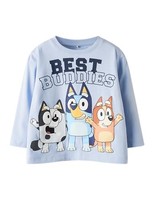 Name IT Jungen Nmmodin Bluey Ls Nreg Top Box Sky, Kentucky Blue, 92 Cm