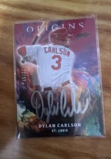 2021 Panini Chronicles - Origins Signatures Dylan Carlson #OS-DC Red Silver Ink