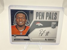2025 Donruss Elite RJ Harvey Pen Pals Horizontal RC Auto #PP-RJH Broncos
