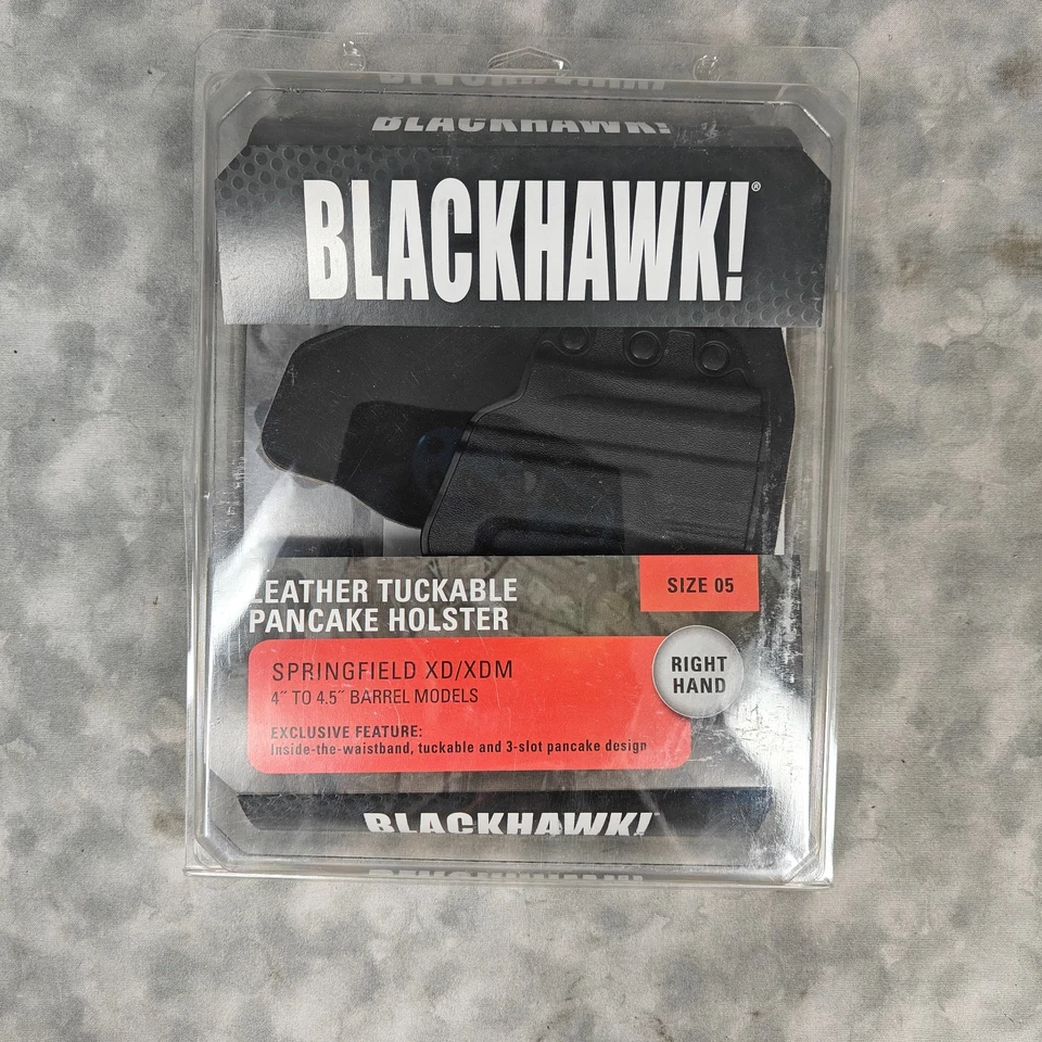 Blackhawk Leather Tuckable Pancake Holster XD XDM Size 05 RH NEW - Image 3 of 4