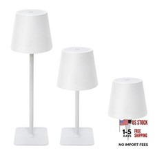 2 Pack Minimalistic Cordless Table Lamps - 2000mAh Rechargeable, Touch White