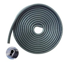 Edge Trim Black Small, Flexible PVC Edge Protector,Rubber U Channel 16 Feet