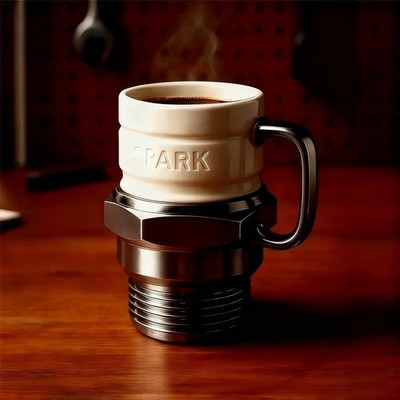 Kaffee Becher Zündkerzenform Martinisch Automobil Liebhaber