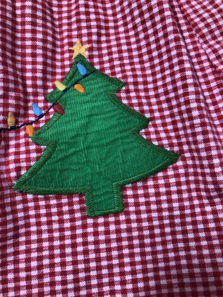 Vestido The Bailey Niños Rojo Navidad Cuadros Cuello Redondo Talla 18 Meses Foto 4 de 4