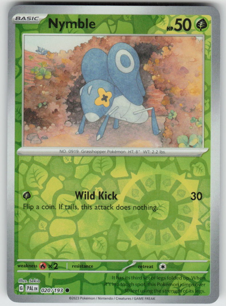 Nymble 020/193 Common Paldea Evolved Pokemon Reverse Holo Near Mint