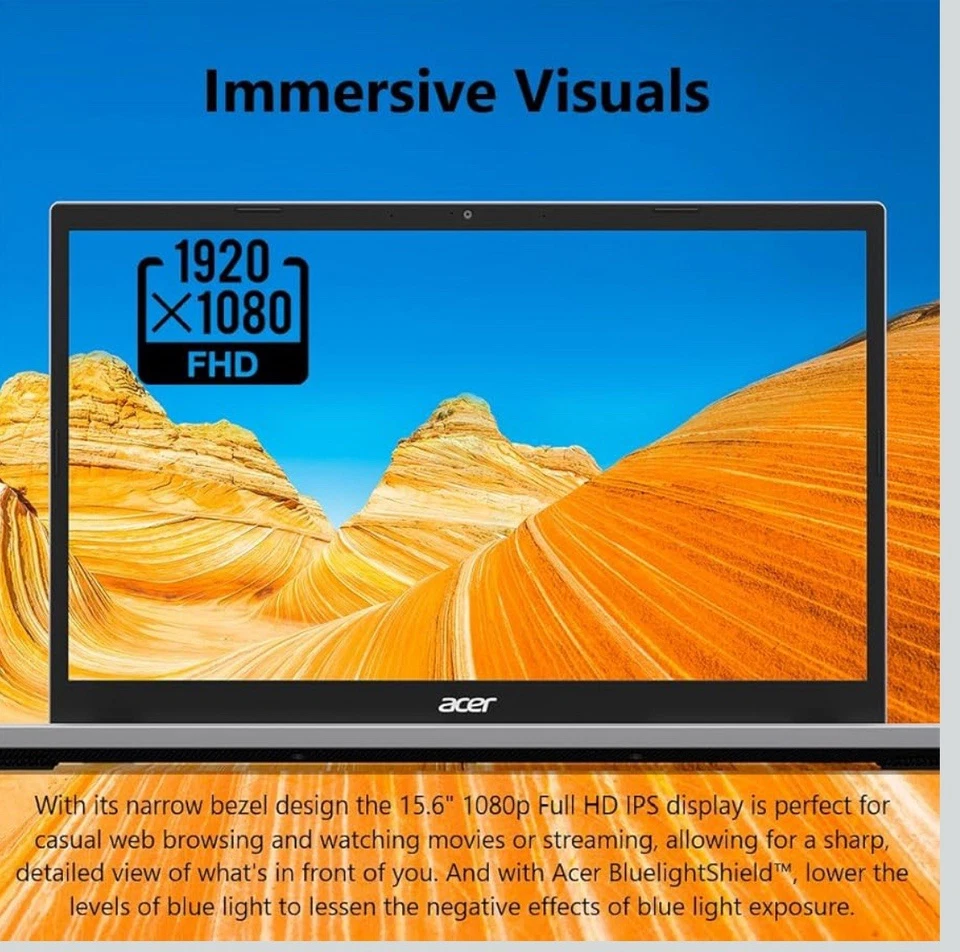 Portátil Acer Aspire Go 15 AI Ready AG15-32P-39R2 plateado 15,6" FHD 8 GB de RAM 128 GB Foto 2 de 2