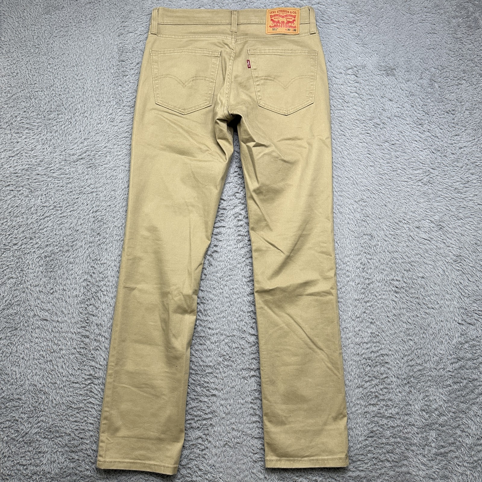 Levis 511 Jeans Mens 30x32 Khak Tan Stretch Straight image 2