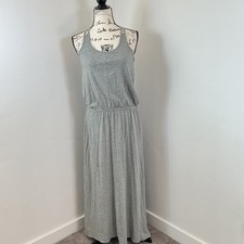 The North Face Womens Gray Maxi Dress Racerback Elastic Waist Casual