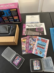 Sega Game Gear Super Sonic System Console Bundle RECAPPED Works Great!
