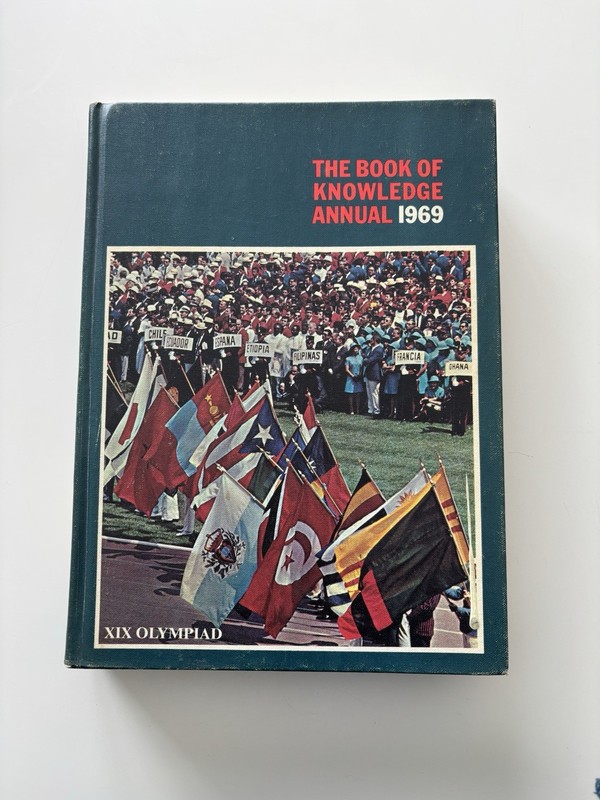 THE NEW BOOK OF KNOWLEDGE ANNUAL 1969 HARDCOVER - GROLIER