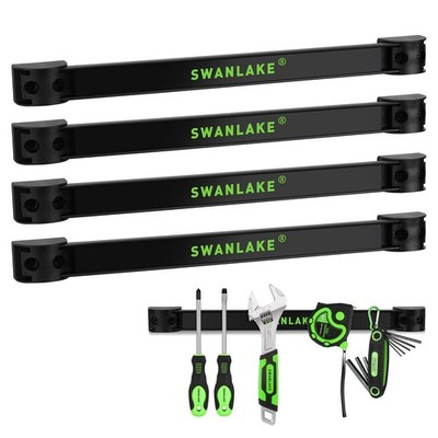 4Piece 12'' Magnetic Tool Holder Storage Organizer, Wall Mount Rack Garage Org...