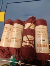 4 Skeins Of Knit Picks. 100% Peruvian Wool. Color: Mulled Wine. Selling As 1.