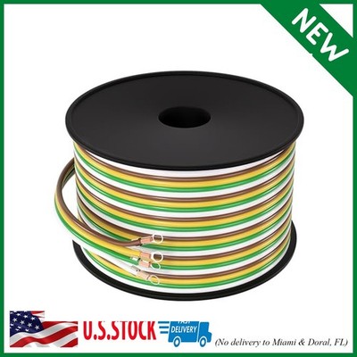 Enough Long 100FT 16/4 Trailer Bonded Extension Harness Wiring Cable, CCA SAE J1
