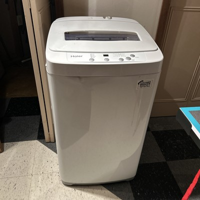 #ad Haier 1.5 Cubic Foot Portable Washer HLP24E Clear Hinged Lid 6 Cycles White $108.00