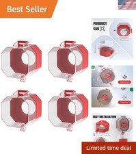 4Pcs Emergency Stop Button Switch Cover Dustproof Safety Plastic Protector Lo...