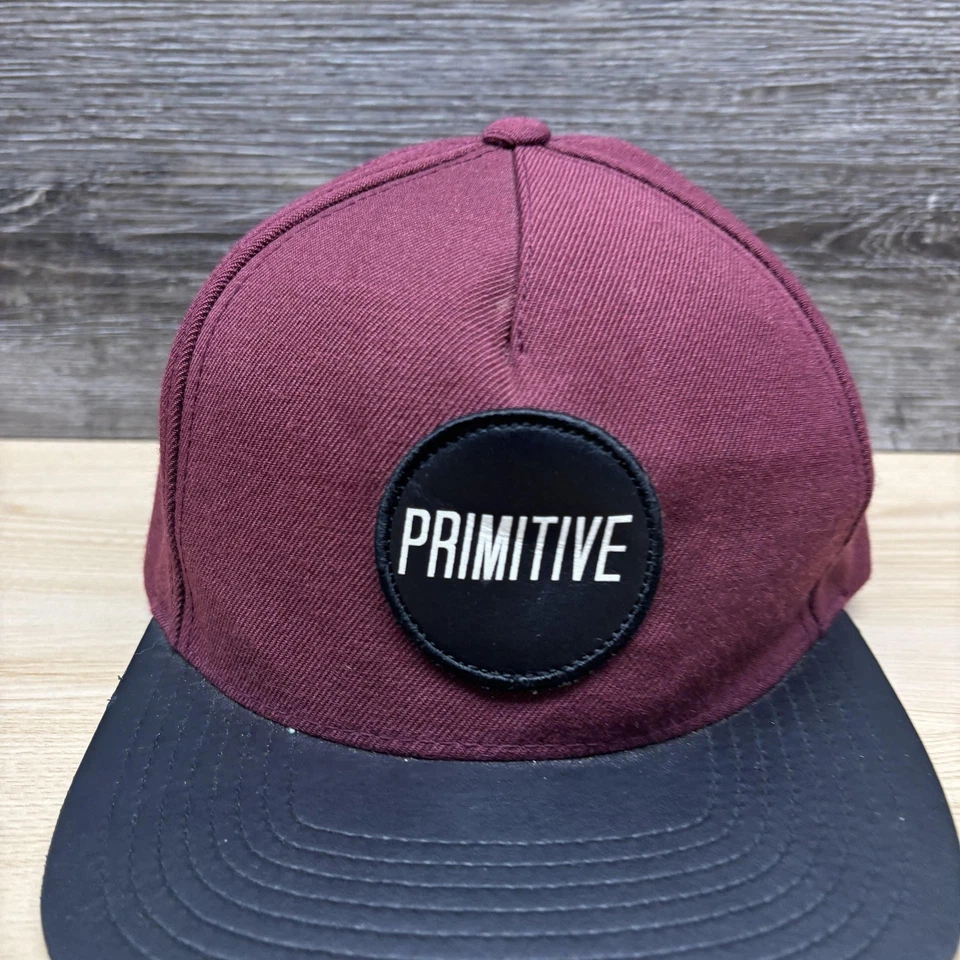 Sombrero Primitivo Gorra Correa Espalda Borgoña Negro Parche Logo Para Hombre Talla Única Patín Foto 2 de 4