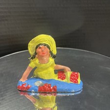 Barclay Manoil Happy Farm Series Girl Picking Berries Lead Dime Store Figure