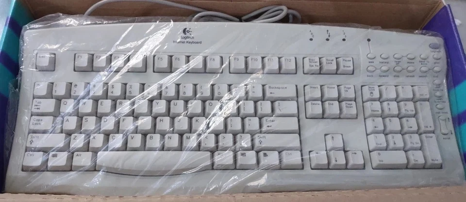 VINTAGE LOGITECH WINDOWS PS/2 CABLE KEYBOARD Y-SB3 IN OEM BOX RM0-KBRK - Image 3 of 4