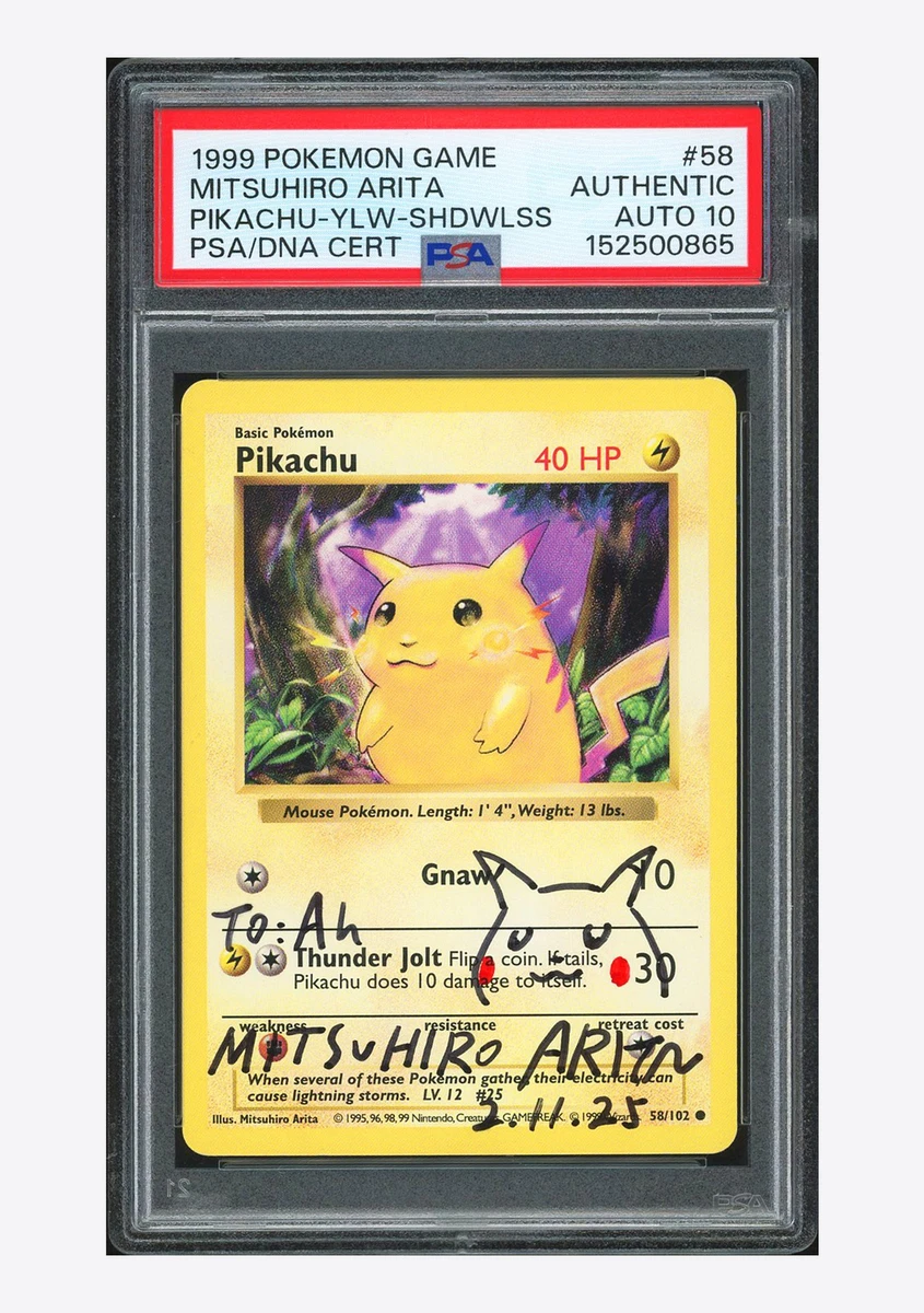 Pokémon TCG Base Set Pikachu Grade 10 Individual Collectible Card
