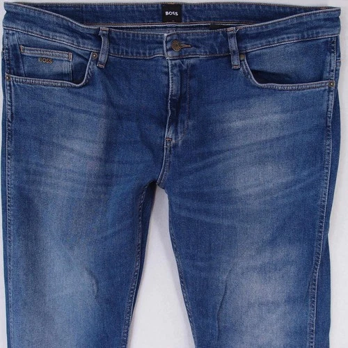 Mens HUGO BOSS DELAWARE Stretch Slim Straight Blue Jeans W38 L34