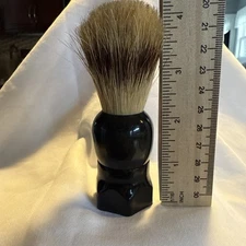 Opal All Black Base Shaving Brush Badger Hair Brush Vintage