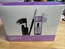 Clinique 3 Pc Gift Set Makeup Remover for Lids Lashes & Lips, Mascara, & Liner
