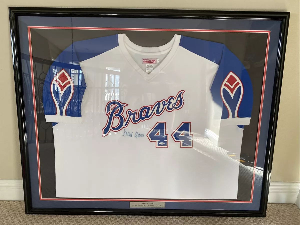 hank aaron autographed jersey