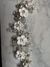 Flower And Rhinestone Wedding Hair Piece