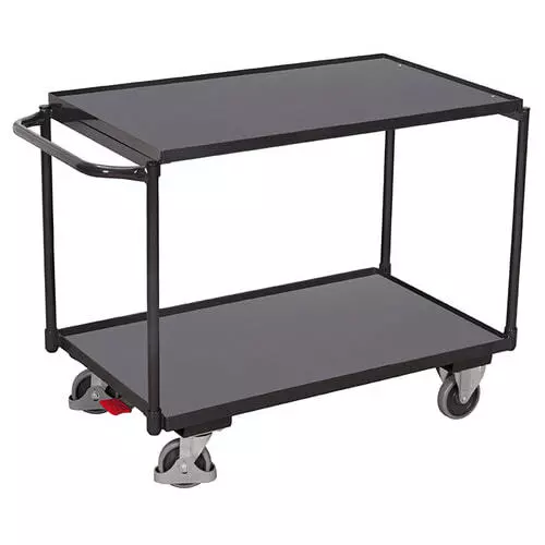 Tischwagen / Etagenwagen / Transportwagen / 2 Etagen / Traglast 250 kg / grau - Bild 1 von 2
