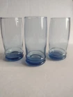 Anchor Hocking Blue Drinking Glass Vintage Set of 3