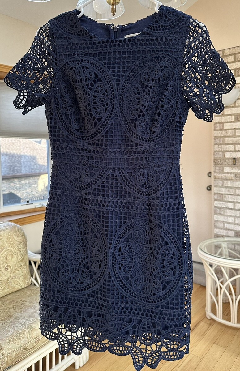 JOA Los Angeles Crochet Lace navy Tank Dress Size small. | eBay