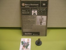  Axis  Allies Miniatures BASE SET Royal Engineers with card 13/48 