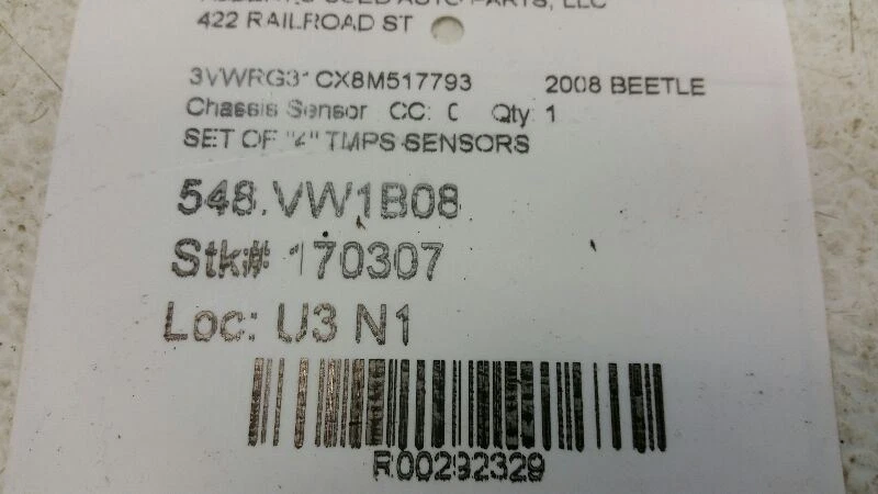 Juego de 4 sensores TMPS para Volkswagen Beetle 2008 Foto 4 de 4