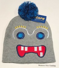Polar Extreme Kid's Monster Face Beanie Cap NEW Gray Escape Child's Winter Hat