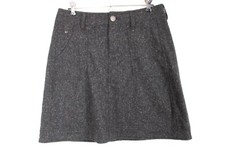 Woolrich 8 Charcoal Gray Wool Blend Tweed Woodlyn A-Line Skirt 5063 Onx