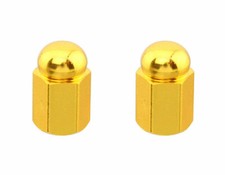 Bike Hex Dome Valve Caps Gold Schrader Valve. Bike parts,Bicycle parts.