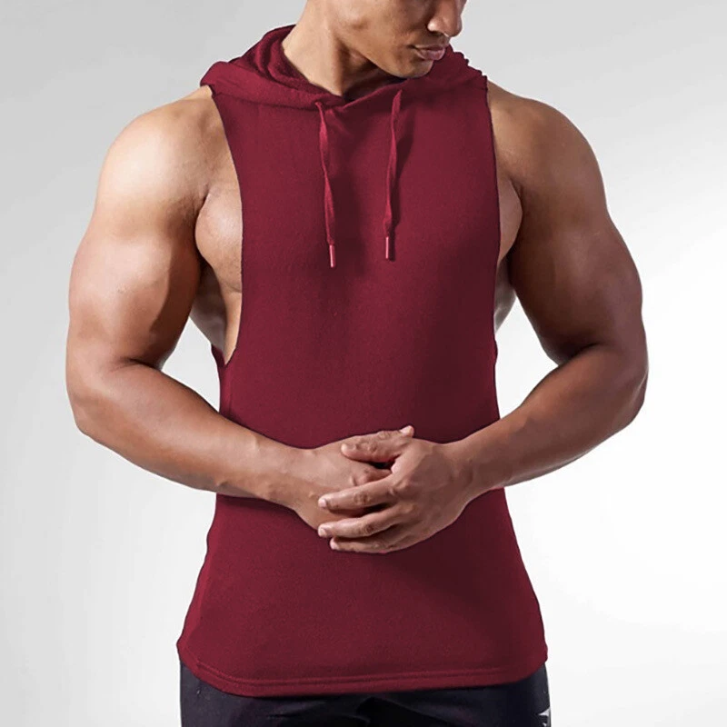 Mens hooded tank sales