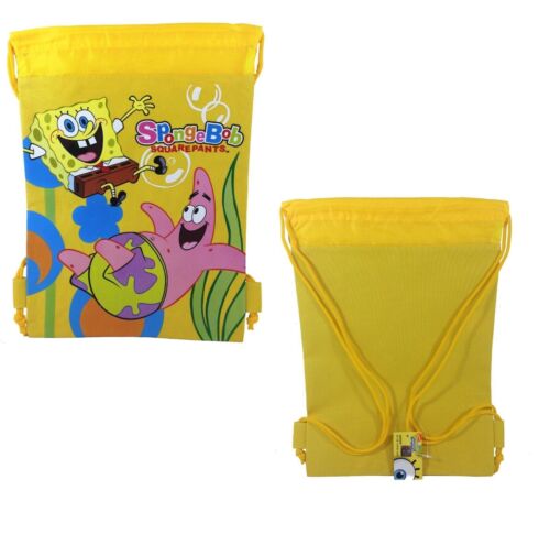 Yellow Spongebob Patrick Drawstring Backpack Sling Tote Kid's School Gym Bag 😊 - Picture 7 of 7