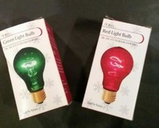 75 Watt E26 Medium Screw Base Incandescent Light Bulb Choose Red OR Green 120V