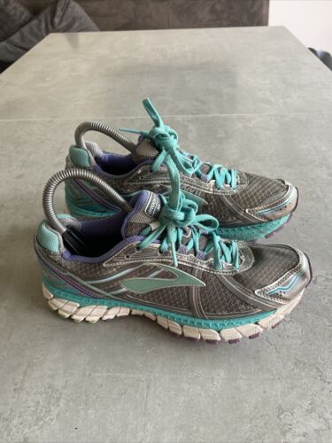 Brooks Defyance 9 Women's Size UK 6.5 Running Shoes Grey Teal Purple Trainers