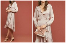 Anthropologie Sharlene Wrap Dress by The Odells $234 Sz M - NWT