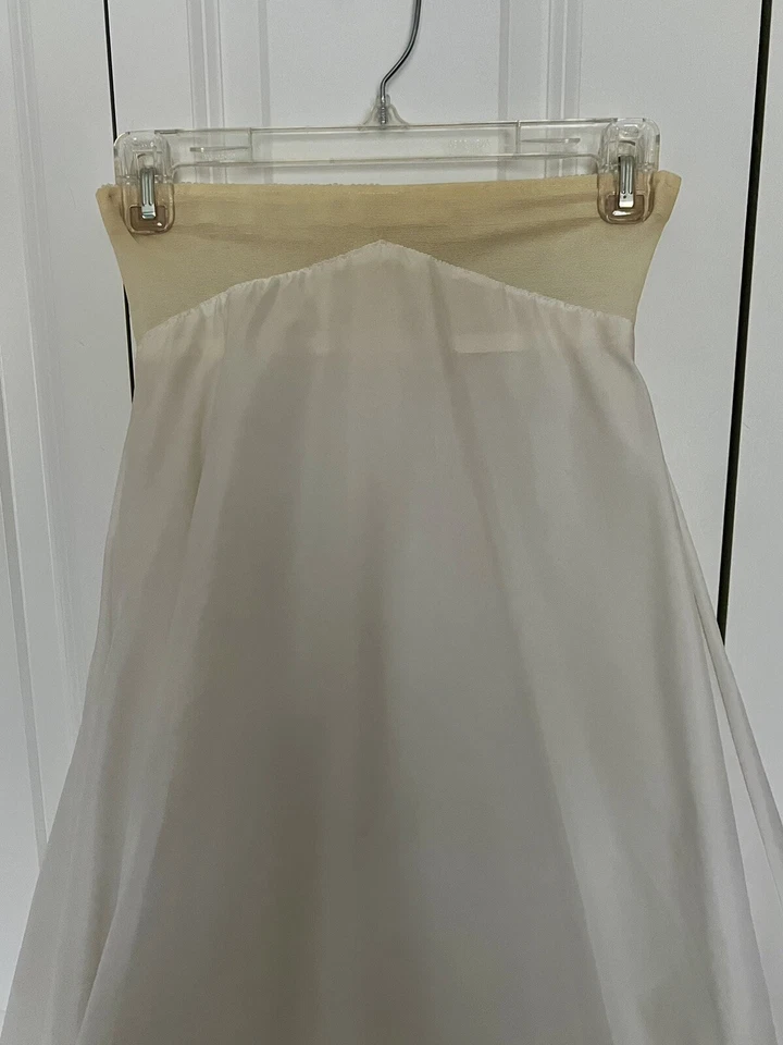 复古白色婚礼/促销 Crinoline 薄纱层尼龙衬裙衬裙 尺寸 9/10 — 第 4/4 张图片