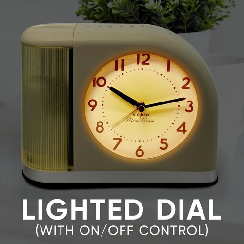 Chic Yellow Analog Alarm Clock with USB and Lighted Dial - Vintage Aesthetic - Picture 8 of 9