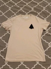 Abercrombie & Fitch T Shirt Men’s Large Beige Soft A&F Christmas Tree Xmas 🎄