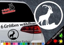 Steinbock Logo Aufkleber -6 Größen- Silhouette Gams Gebirge Sternzeichen Rehbock